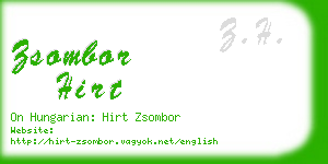 zsombor hirt business card